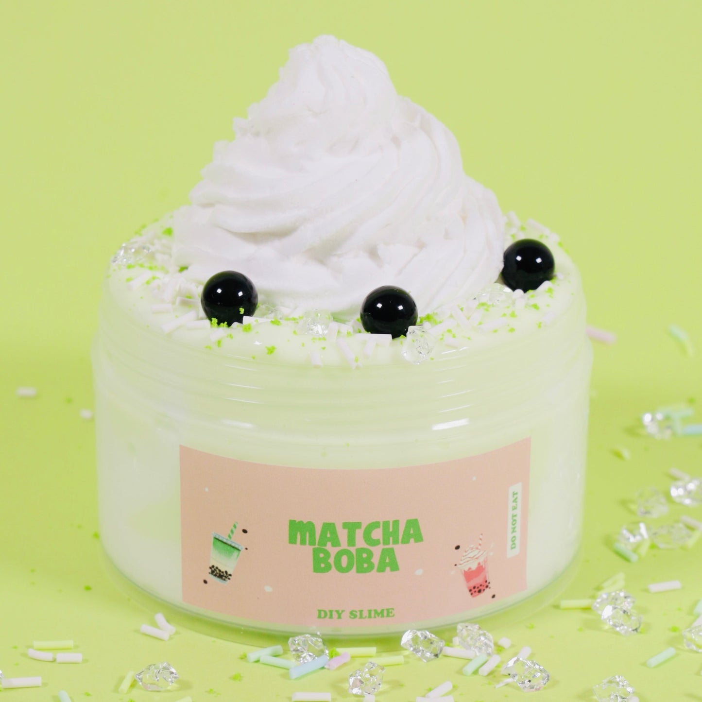MATCHA BOBA 8OZ - Mochi Slime