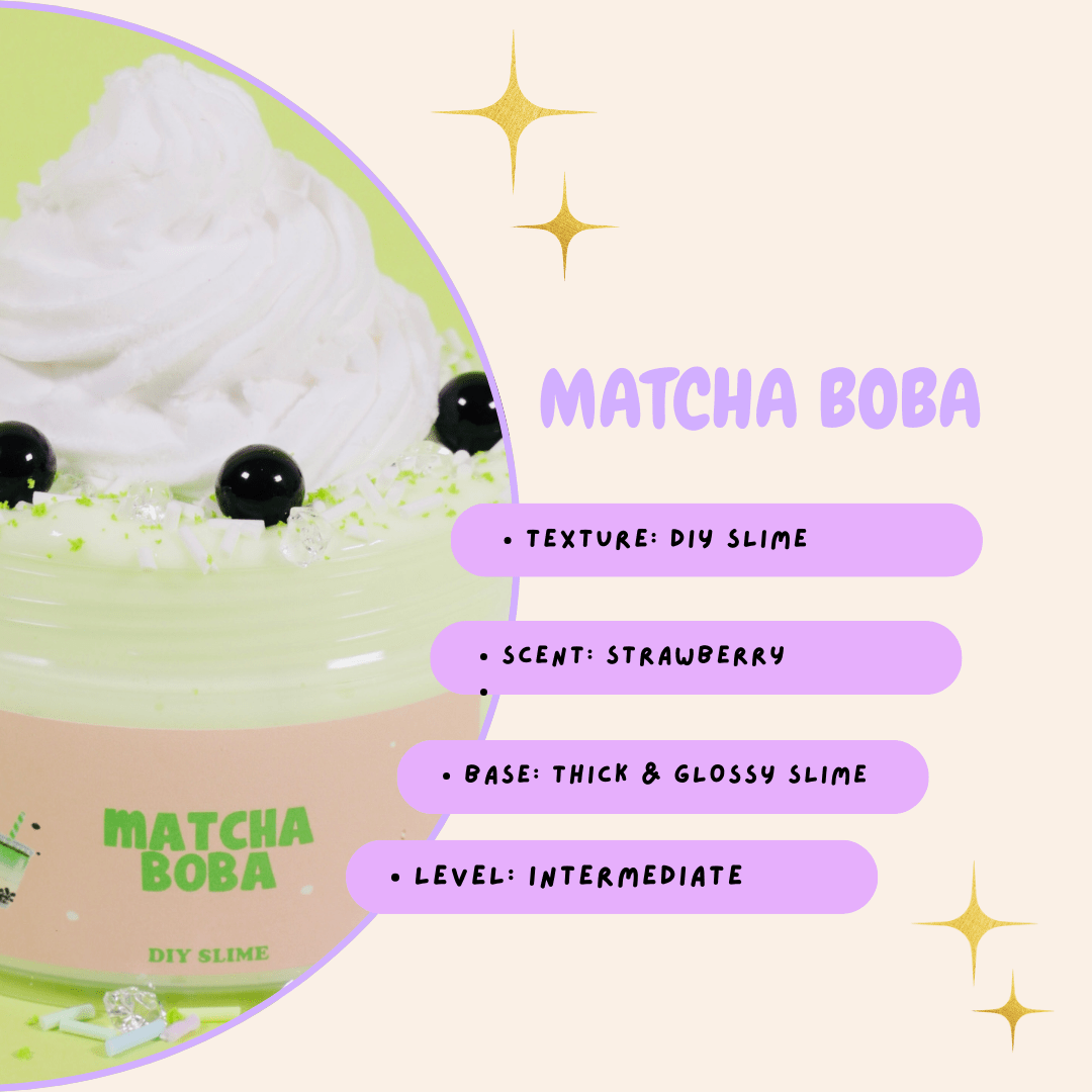 MATCHA BOBA 8OZ - Mochi Slime