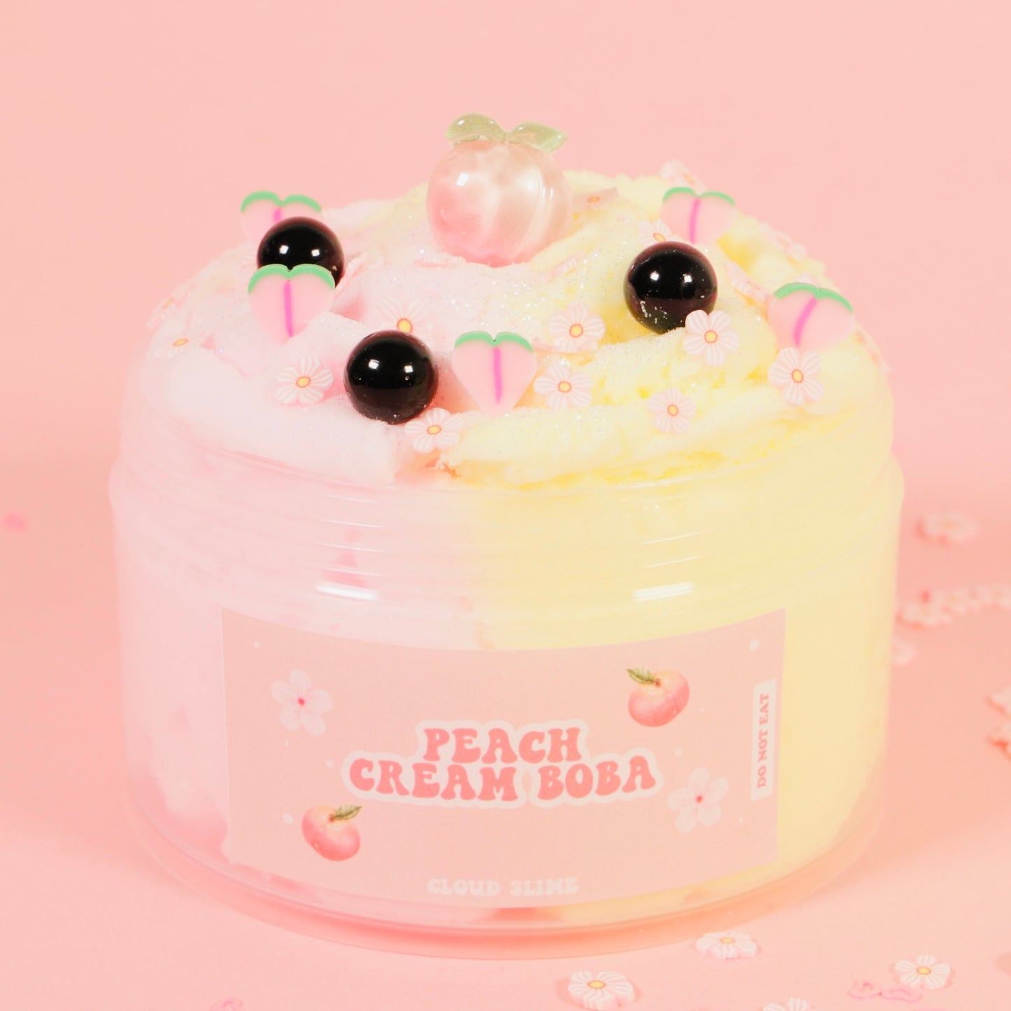 PEACH CREAM BOBA - Mochi Slime