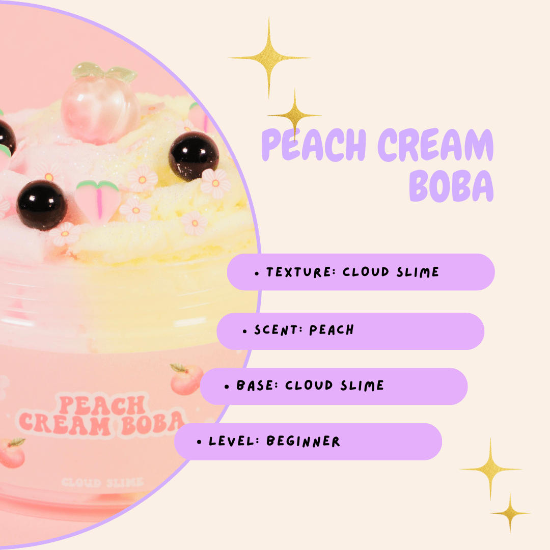 PEACH CREAM BOBA - Mochi Slime