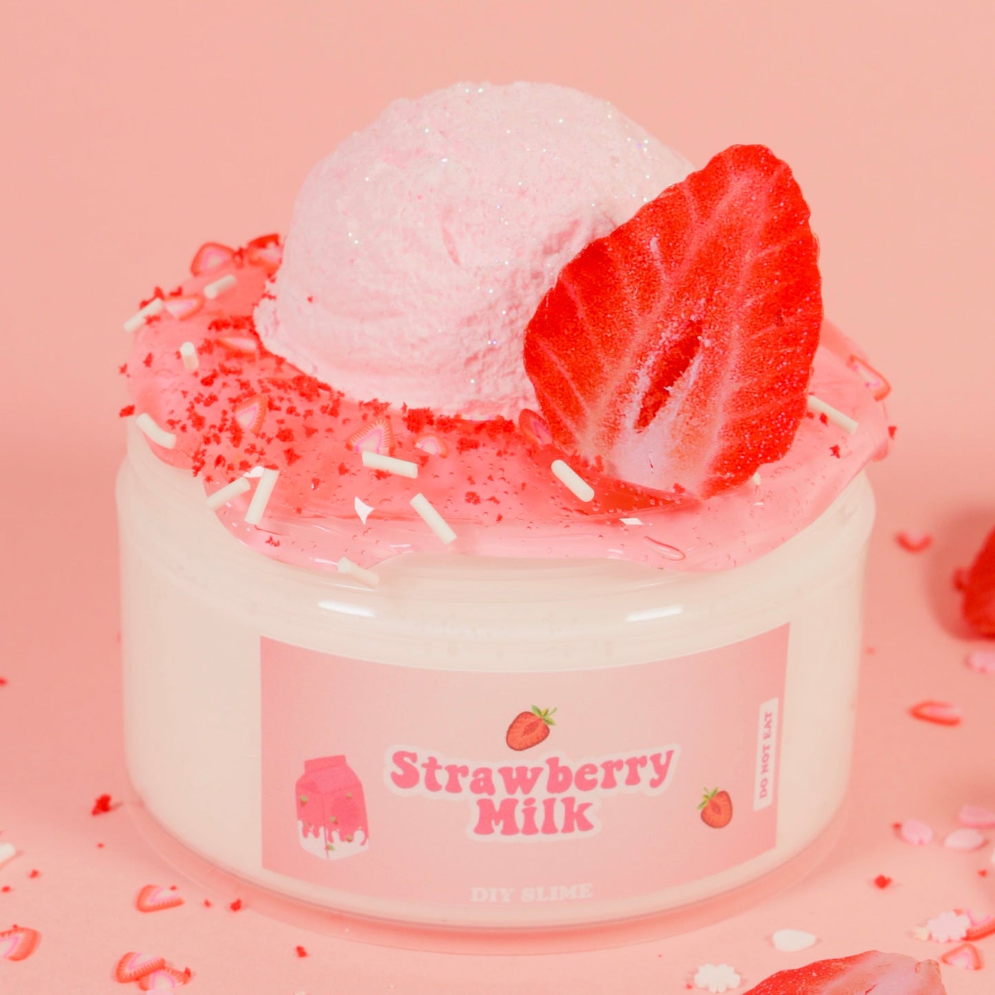 STRAWBERRY MILK 8OZ - Mochi Slime