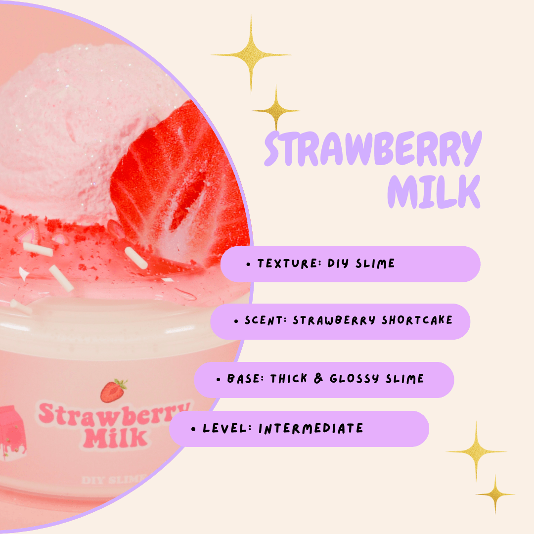 STRAWBERRY MILK 8OZ - Mochi Slime