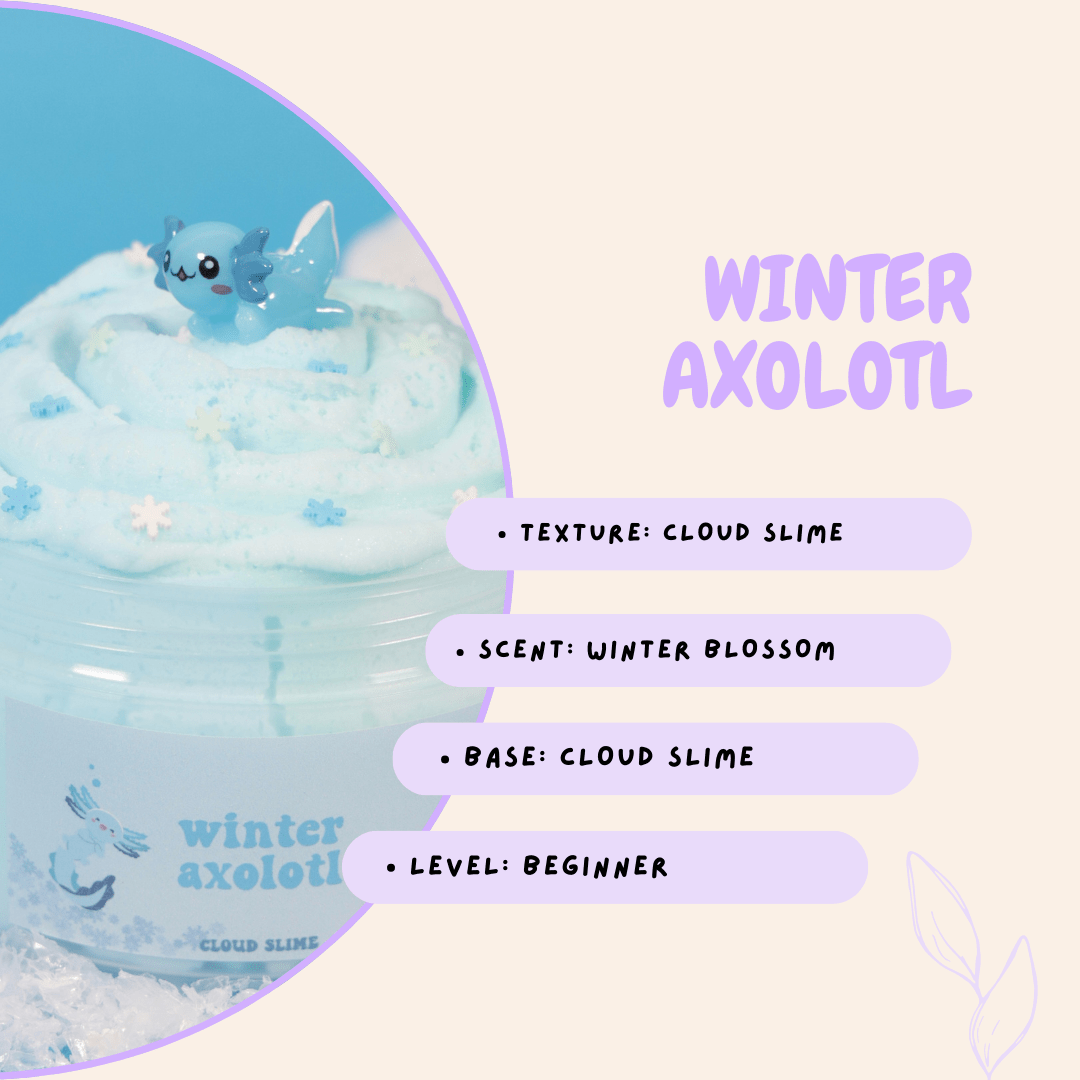 WINTER AXOLOTL 8oz - Mochi Slime